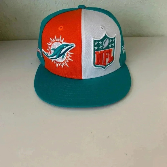 Miami Dolphins New Era Official On-Field Sideline 9Fifty Snapback Hat - Picture 4 of 4